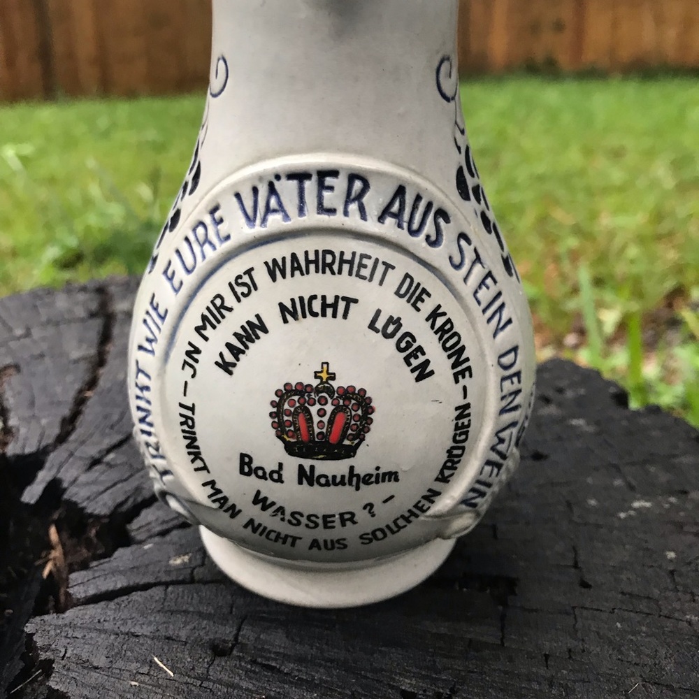 Vintage German Ceramic Wine Decanter - Picture 6 of 7